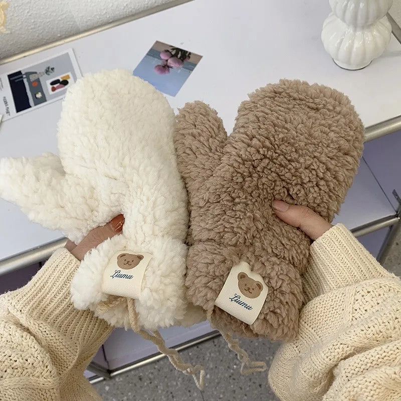BearHugs™ - Weiche Plüsch-Teddy-Handschuhe
