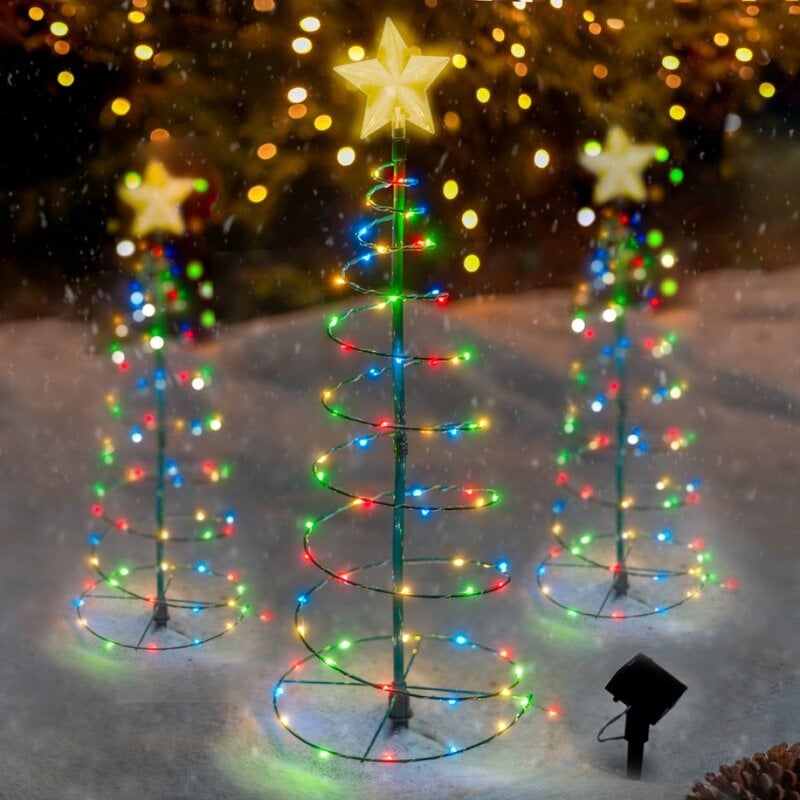 GlowTree™ - LED-Solar-Weihnachtsbaumbeleuchtung für den Außenbereich