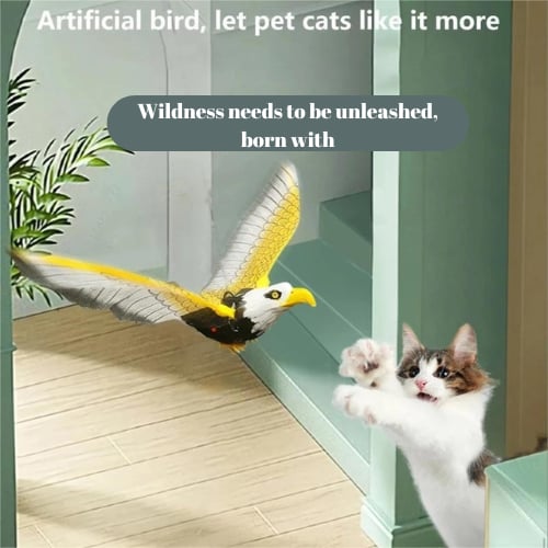 KittyFrenzy™ - Automatisch bewegter Simulationsvogel Interaktives Katzenspielzeug (1+1 GRATIS)