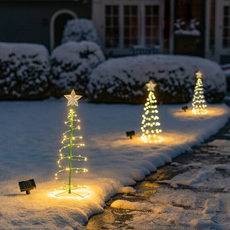 GlowTree™ - LED-Solar-Weihnachtsbaumbeleuchtung für den Außenbereich
