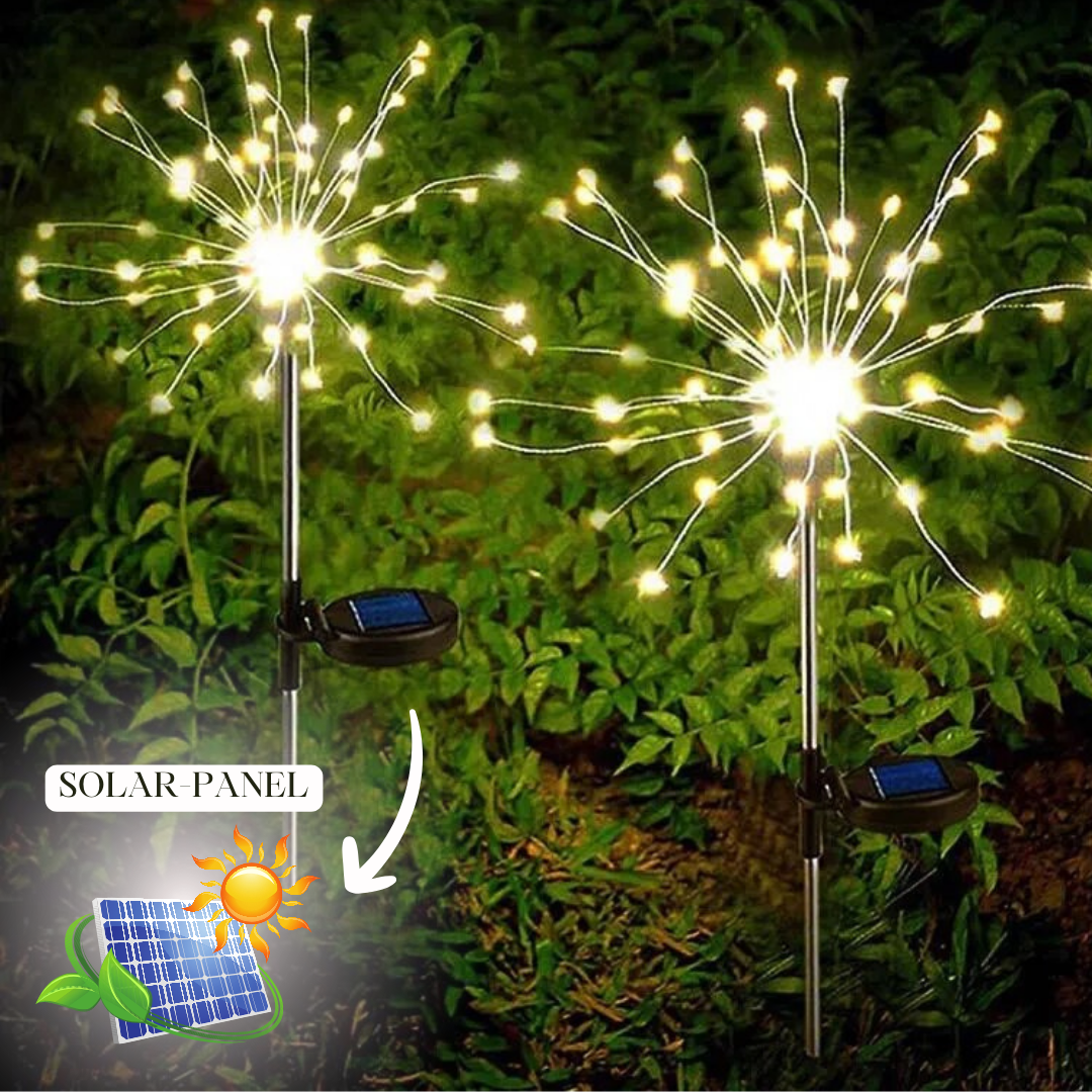 Sternenregen: Wasserdichte Solar-Gartenfeuerwerk-Lampe