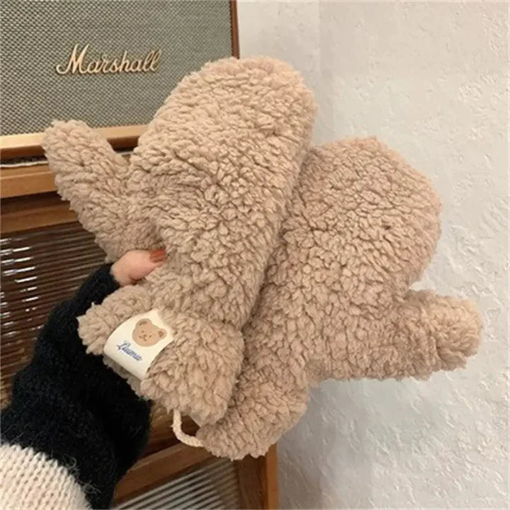 BearHugs™ - Weiche Plüsch-Teddy-Handschuhe