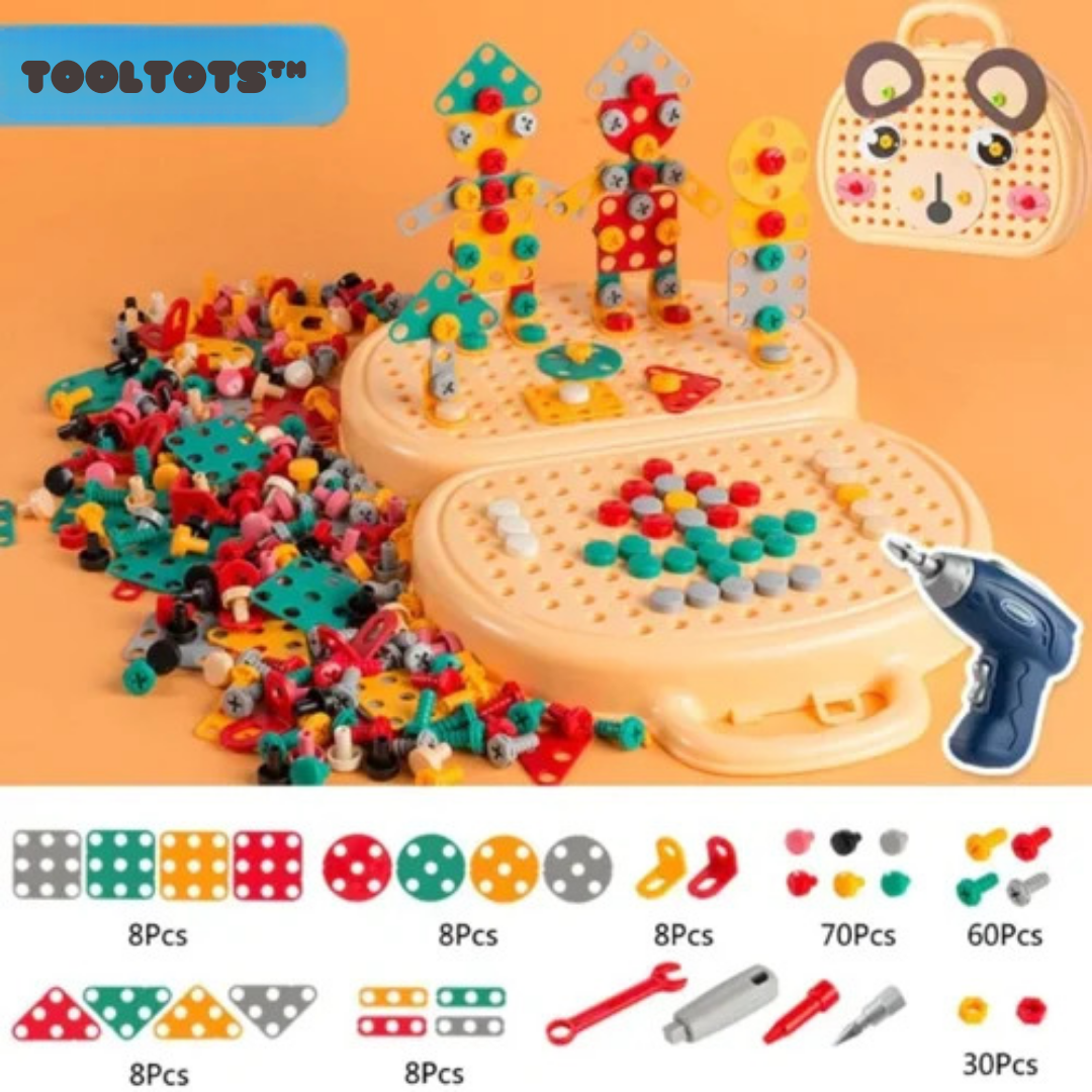 ToolTots™ - 3D-Elektrobohrer-Set für Kinder | Komplettset