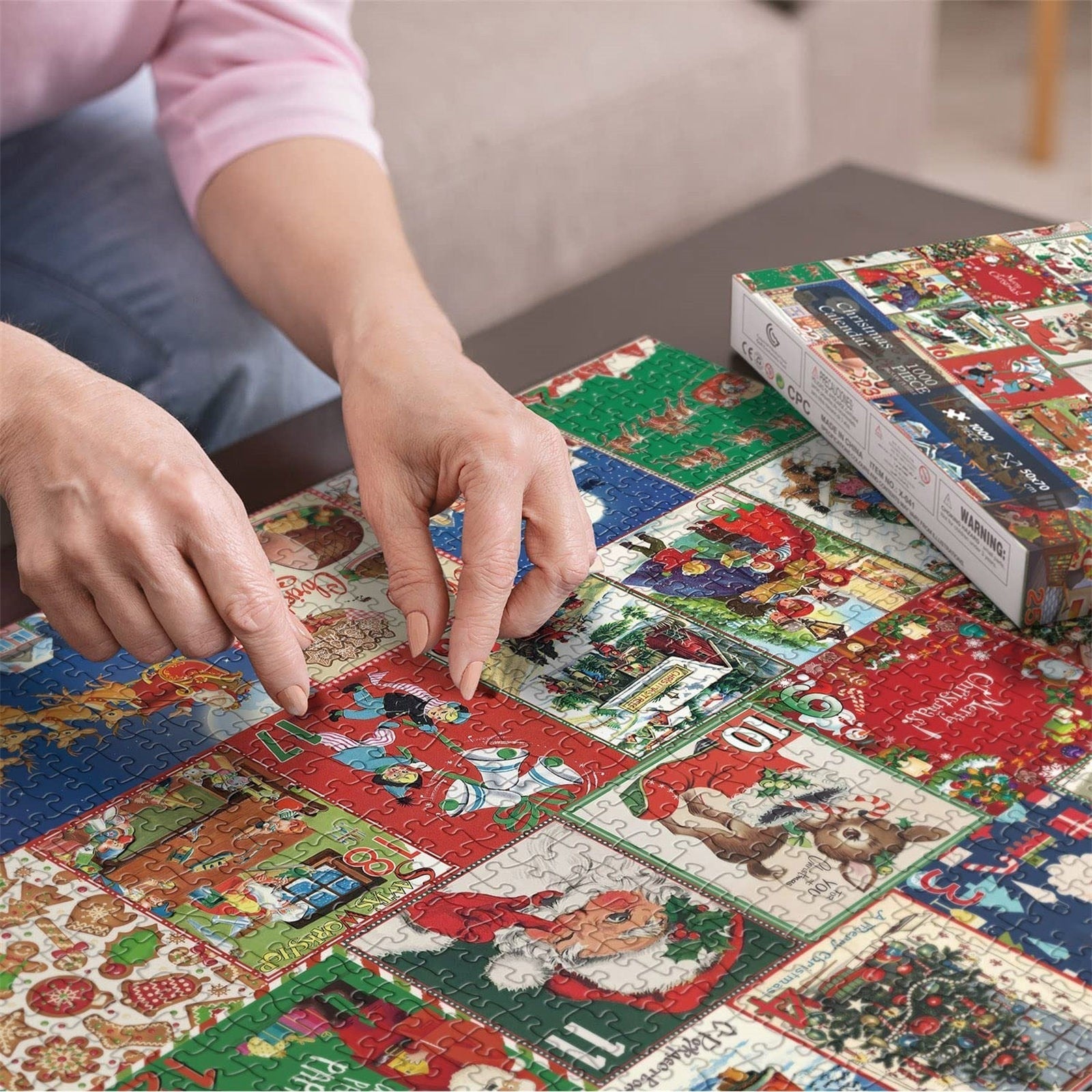 MerryPuzzle™ - Weihnachts-Adventskalender-Puzzle (1000 Stück)